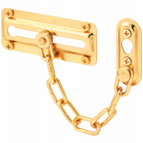 Slide-Co #15266 Brass Steel Entrychain Lock U 9905